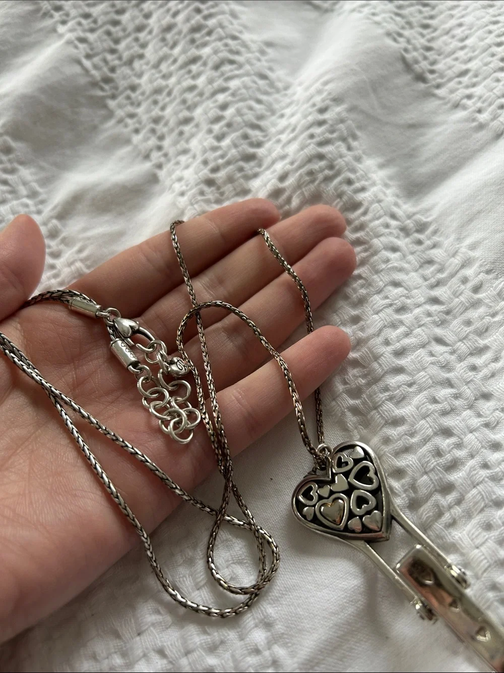 Brighton Silver Heart Key Landyard